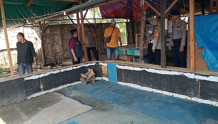 Polsek Rambutan Tutup Lokasi Diduga Perjudian di Pinang Mancung
