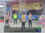 Kasat Samapta Polres Simalungun Pantau Langsung 5 Pos Pengamanan Operasi Lilin Toba 2025