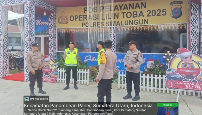 Kasat Samapta Polres Simalungun Pantau Langsung 5 Pos Pengamanan Operasi Lilin Toba 2025