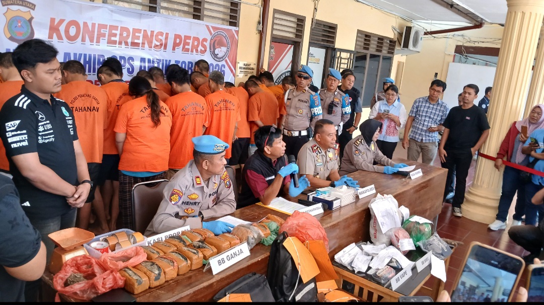 Polres Pematangsiantar Ungkap 18 Kasus Narkotika dalam Operasi Antik Toba 2026
